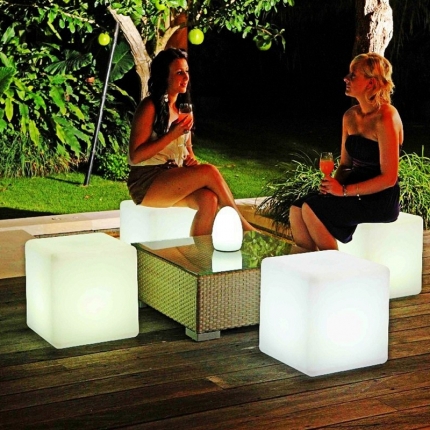 GF201 Luminous cube stool
